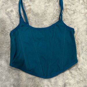 Colsie Teal Ribbed Bralette